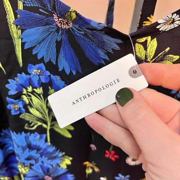 Anthropologie Maeve Lucinda Silk Tunic Dress- NEW w/ Tags- Size XS - Picture 2 of 6